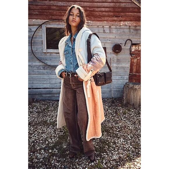 Free People Arcadia fleece landscape sweatshirt coat - Picture 3 of 7